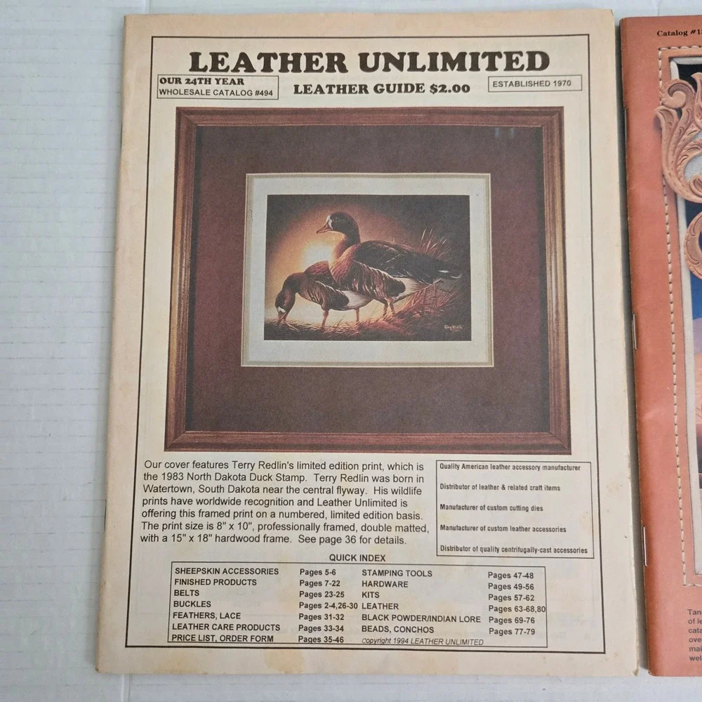 ot‎ 3 VTG 1990s Leathercraft Catalogs Tandy 1994 Leather Unlimited 1996